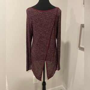 Never Worn! Hard Tail Maroon Slit-Back Sweater